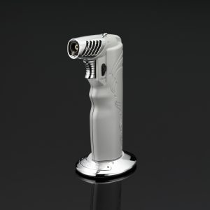 SIGLO Oval Table Jet Torch Lighter - Silver