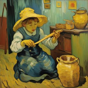 Ai created image by using Peterson Irish Seconds Belgique Pipe Rustic as the prompt by Firmin Cigars in the Van Gogh style