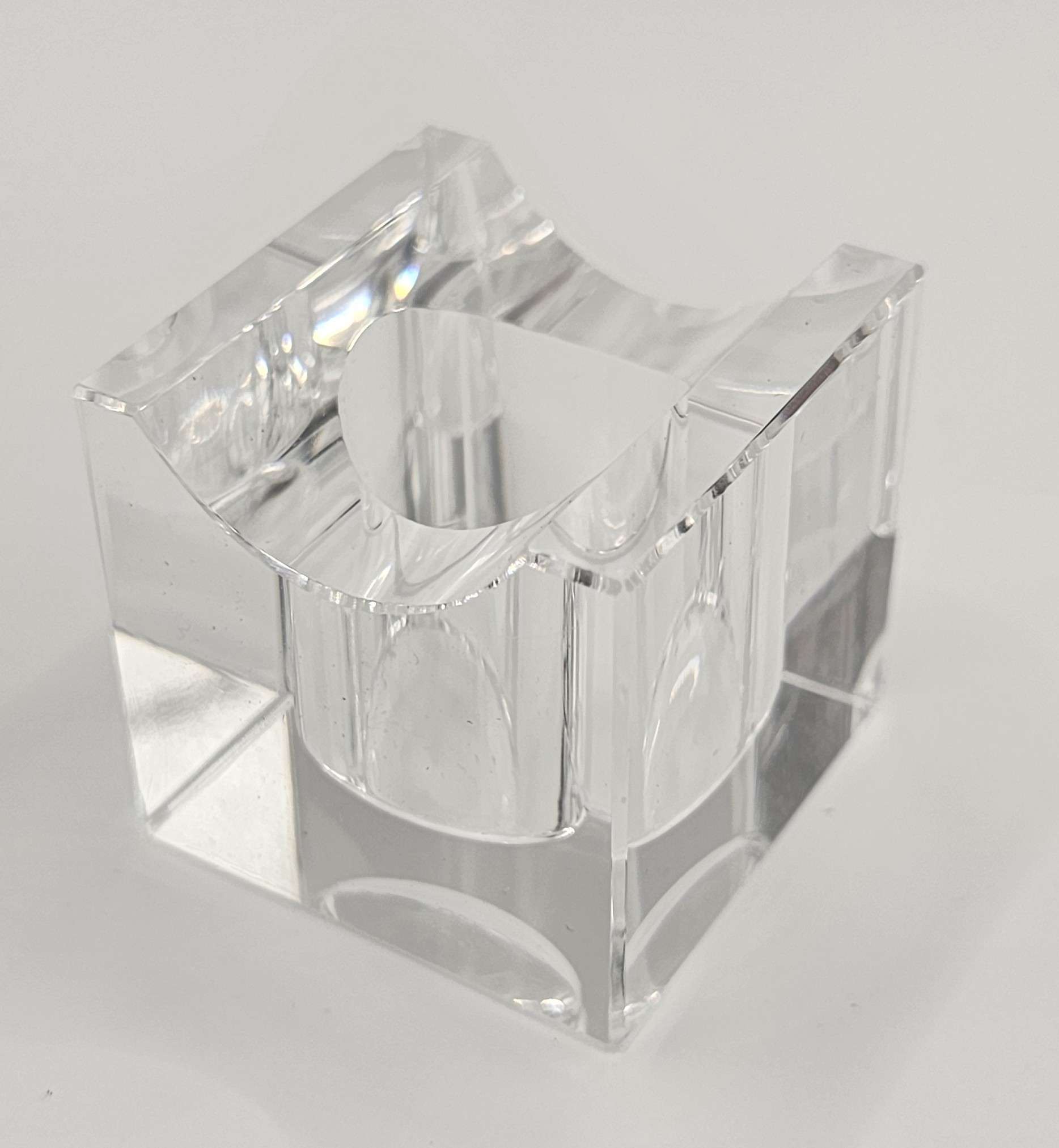 Crystal Cube Cigar Holder angled view Crystal Cube Cigar Holder angled view